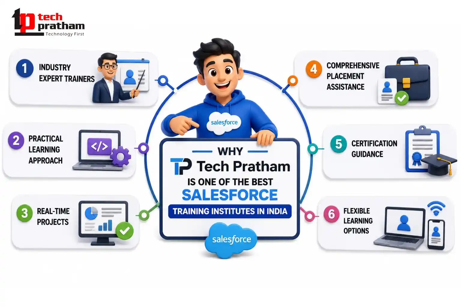 Tech Pratham Salesforce training institute in India offering expert trainers, live projects, and placement support.
